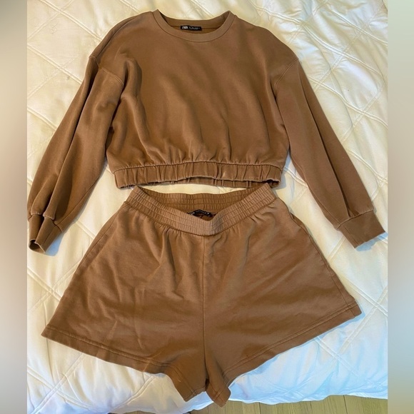 Zara Tops - Zara Sweatshirt and Shorts Set